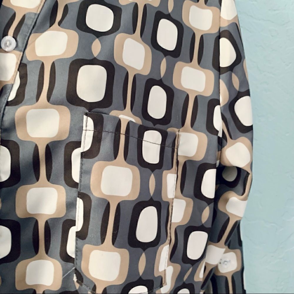 Laura Clement Abstract Print Blouse Size Large - Picture 5 of 8